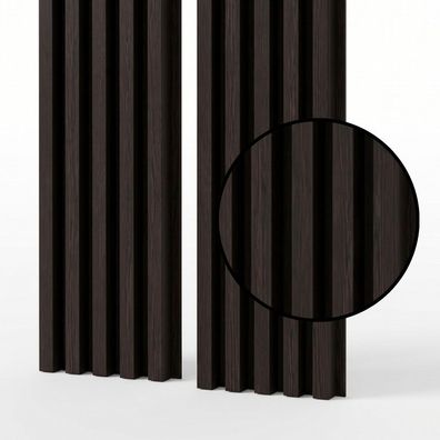 Akustikpaneele 53x240 cm, Farbe: Wenge, Lamellenwand auf Filz