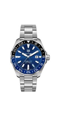 Tag Heuer Aquaracer Herrenuhr silber schwarz blau WAY201T. BA0927