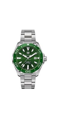 Tag Heuer Aquaracer Herrenuhr silber grün WAY201S. BA0927