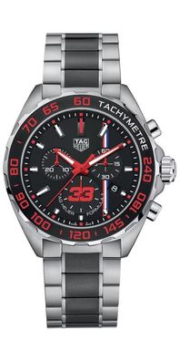 Tag Heuer Formula 1 Herrenuhr Chronograph Max Verstappen Limited Edition silber schwa
