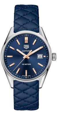 Tag Heuer Carrera Damenuhr WAR1112. FC6391 Silber Dunkelblau