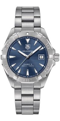 Tag Heuer Aquaracer Herrenuhr silber blau WAY2112. BA0928