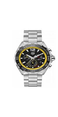 Tag Heuer Formula 1 Herrenuhr Chronograph silber schwarz gelb CAZ101AC. BA0842