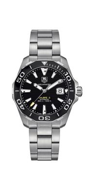 Tag Heuer Aquaracer Herrenuhr silber schwarz WAY211A. BA0928