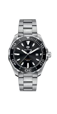 Tag Heuer Aquaracer Herrenuhr silber schwarz WAY101A. BA0746