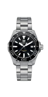 Tag Heuer Aquaracer Herrenuhr silber schwarz WAY111A. BA0928