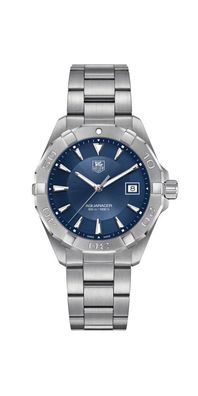 Tag Heuer Aquaracer Herrenuhr silber blau WAY1112. BA0928