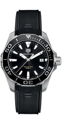 Tag Heuer Aquaracer Herrenuhr silber schwarz WAY111A. FT6151