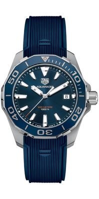 Tag Heuer Aquaracer Herrenuhr silber blau WAY111C. FT6155
