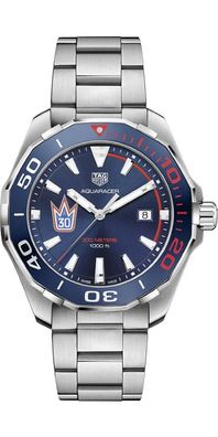 Tag Heuer Aquaracer Herrenuhr silber blau WAY101J. BA0746
