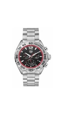 Tag Heuer Formula 1 Herrenuhr Chronograph silber schwarz rot CAZ101Y. BA0842