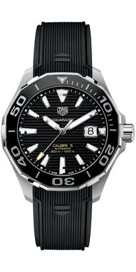 Tag Heuer Aquaracer Herrenuhr silber schwarz WAY201A. FT6142