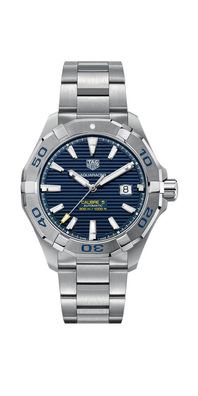 Tag Heuer Aquaracer Herrenuhr silber blau WAY2012. BA0927