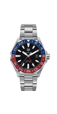 Tag Heuer Aquaracer GMT Herrenuhr silber rot blau WAY201F. BA0927