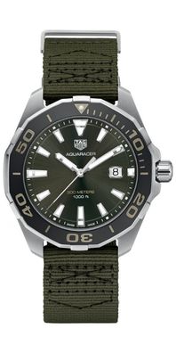 Tag Heuer Aquaracer Herrenuhr Quarz silber grün WAY101E. FC8222