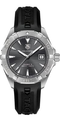 Tag Heuer Aquaracer Herrenuhr silber schwarz WAY2113. FT8021