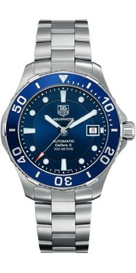 Tag Heuer Aquaracer Herrenuhr silber blau WAN2111. BA0822