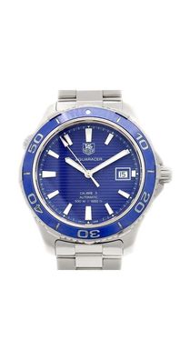 Tag Heuer Aquaracer Herrenuhr silber blau WAK2111. BA0830