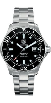 Tag Heuer Aquaracer Herrenuhr silber schwarz WAN2110. BA0822