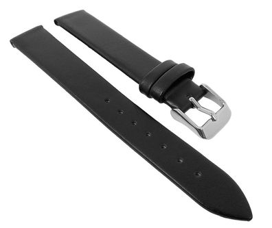 Minott Uhrenarmband XL | Leder schwarz flach ohne Naht glatt 29034