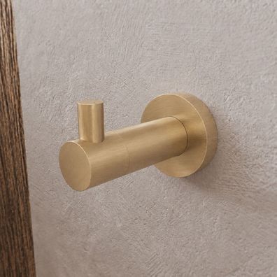 ECOLAM Wandhaken Handtuchhalter Handtuchhaken Messing Bad gold gebürstet TOP Qualität