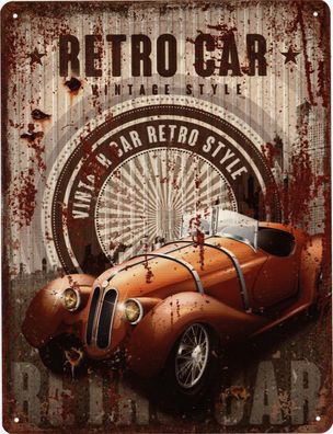 Moritz Retro Deko Blechschild Retro Car Vintage Vintage-Design Metall Schild Geschenk