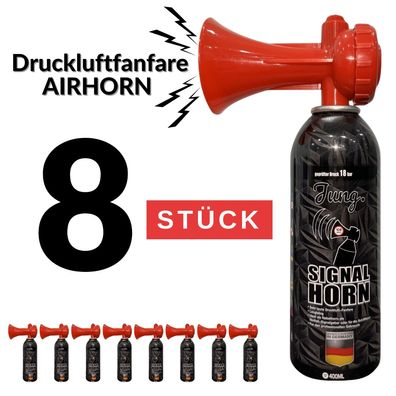 JUNG Druckluftfanfare WM 2026 Air Horn Fanfare Tröte 8 X 400ml 200 Kurze Signale