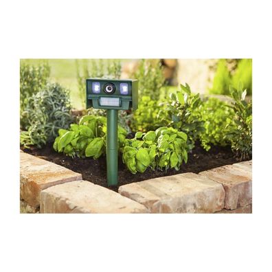 Solar-Tiervertreiber FLASH Ultraschall LED Gartenschutz