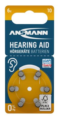 Hörgerätebatterien Typ 10 Ansmann Zink-Luft