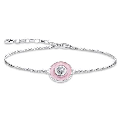 Thomas Sabo Schmuck Damen Silber-Armband mit Herz Rosa A2143-691-9-L19V