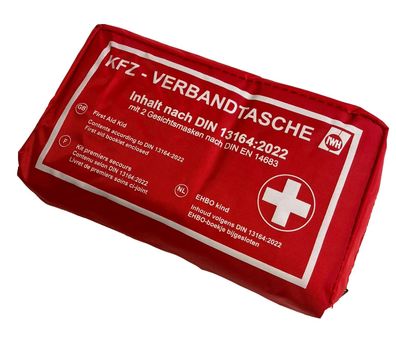 KFZ-Verbandtasche rot DIN 13164:2022
