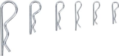 Federstecker Sortiment 150 Stk. Ø 2,4-4,0 mm mit Kasten