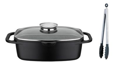 Universalbräter 33 cm Gourmet Granit mit Zange