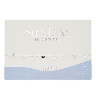 HCA Sunshine is coming - Fußkettchen mit Plättchen, versilbert, 607400 1 St