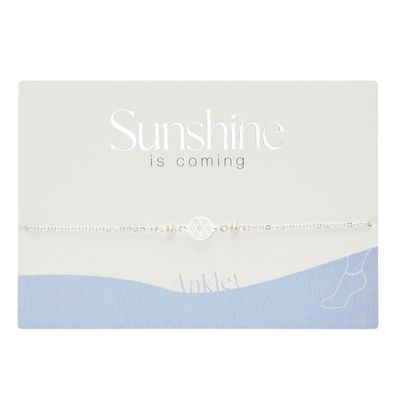 HCA Sunshine is coming - Fußkettchen, Mandala der Liebe, versilbert, 607406 1 St