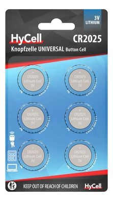 Lithium CR2025 Knopfzellen 3V Mehrpack