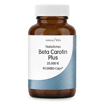 Natura Felix Natürliches Beta Carotin Plus, 90 Kapseln