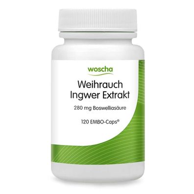 Woscha Weihrauch Ingwer Extrakt, 120 Kapseln