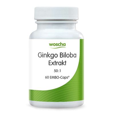 Woscha Ginkgo Biloba Extrakt, 60 Kapseln