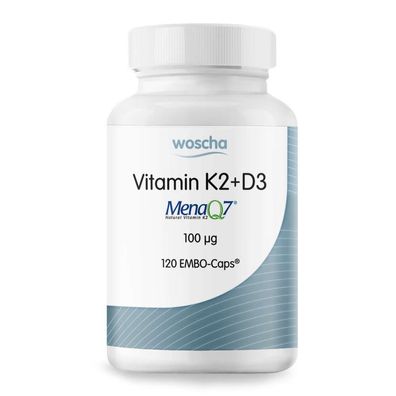 Woscha Vitamin K2 + D3, 120 Kapseln