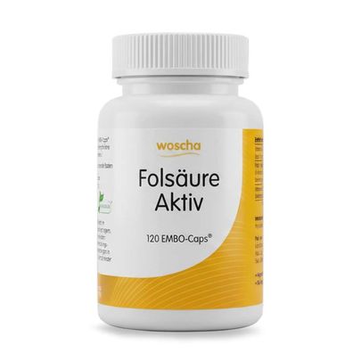 Woscha Folsäure Aktiv, 120 Kapseln