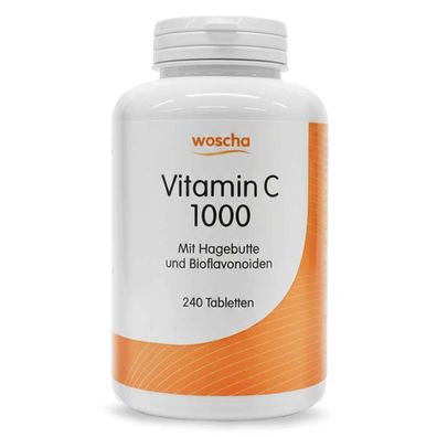 Woscha Vitamin C 1000 mit Hagebutte, 240 Tabletten