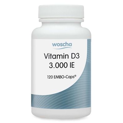 Woscha Vitamin D3 3.000 IE, 120 Kapseln