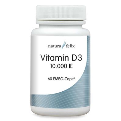 Natura Felix Vitamin D3 10.000 IE, 60 EMBO-Caps