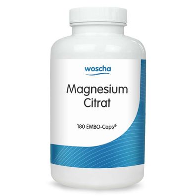 Woscha Magnesium Citrat, 180 Kapseln