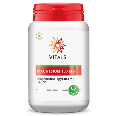 Vitals Magnesiumbisglycinat 100 mg mit Taurin, 60 Tabletten
