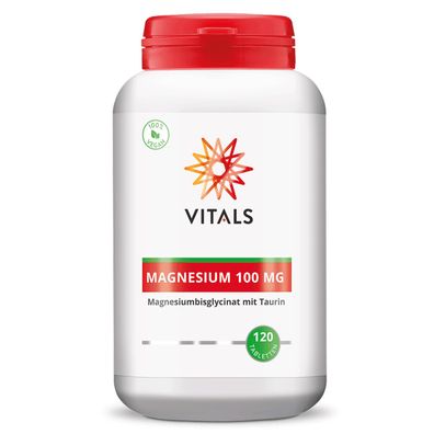 Vitals Magnesiumbisglycinat 100 mg mit Taurin, 120 Tabletten