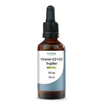 Woscha Vitamin K2 + D3 Tropfen, 30 ml
