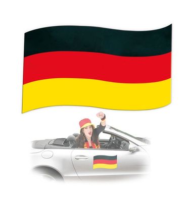 Auto - Magnetfahne Fan Fahne Magnet Auto Flagge WM Deko
