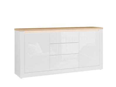 Sideboard Duraoak DUKK232B-Q356 Kommode 181 cm mit Led - Weiß Hochglanz